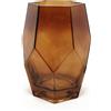 Vimin Box Vaso Vetro Scuro Esagonale H 21 Cm L 11 Cm L 15 Cm Ambra