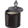 ARPIMEX Candela Vasetto Vetro con Cera D 8,5 Cm H 10 Cm Bomboniera Black