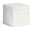 Cupido&Co. Cubo Bianco con Fiori e Led 100 x 100 x 100 Mm con Scatola