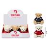 De.car2 Peluche Orsetto Seduto con Felpa H 15 Cm Colori Assortiti 1 Pz