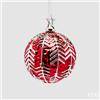 EDG Enzo De Gasperi Addobbo di Natale Palla ZigZag D 10 Cm Red