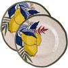 ROSE & TULIPANI Limù Set 2 Piatti Frutta D 21 Cm Agrumi Melamina