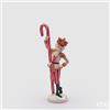 EDG Enzo De Gasperi Soldatino di Natale Poly con Bastone H 23 Cm Two Tone Pink