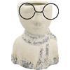 Vimin Box Testa Portafiori con Occhiali H 24 Cm L 18,5 cm L 13,5 Cm Beige