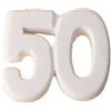 ETM Gesso 50 Anni Bomboniera Applicazione 3,5 Cm Bianco 12 Pz