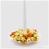 EDG Enzo De Gasperi Portacandela Corona Crocus-Mix D 13 Cm Int. 3,5 Cm Giallo Arancione