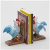 EDG Enzo De Gasperi Fermalibri Gallo Polly Set 2 Pz H 18 Cm Bianco Blu
