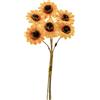 ETM Girasole Singolo D 3 Cm H 12,5 Cm Giallo 12 Pz