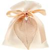 ETM Sacchetto Foglia Bag Portaconfetti 10 x 12 Cm Bomboniera Pesca 12 Pz