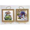 Linea Due Elle Sottopentola Ceramica e Sughero 19,5 x 19,5 x 1 Cm Decorazione Lavanda 1 Pz
