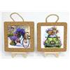 Linea Due Elle Sottopentola Ceramica e Sughero 15 x 15 x 1 Cm Decorazione Lavanda 1 Pz