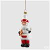 EDG Enzo De Gasperi Addobbo Babbo Natale H 13,5 Cm 5,5 x 6,5 Cm White Red 1 Pz