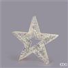 EDG Enzo De Gasperi Decoro Stripes Stella di Natale 1800 Microled D 80 Cm L 12 Cm Natural