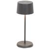 Zafferano Olivia Micro Lampada da Tavolo D 75 Mm H 200 Mm Grigio Scuro