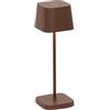 Zafferano Ofelia Micro Lampada da Tavolo H 200 Mm 67 x 67 Mm Corten