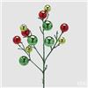 EDG Enzo De Gasperi Decoro Natale PalleMix Ramo X 12 H 53 Cm Green Red