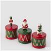 EDG Enzo De Gasperi Scatola di Natale Decorativa Tamburo Rotondo H 14 Cm D 8 Cm Ass. Green Red 1 Pz