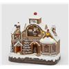 EDG Enzo De Gasperi Diorama Casetta Natale Marzapane con Babbo H 30 Cm L 31 Cm L 17 Cm Led Hazelnut