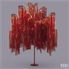 EDG Enzo De Gasperi Albero di Natale Led Frange 2.160 Microled H 300 Cm D 160 Cm Red