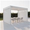 L'Arcolaio Tenda Oscurante Autoavvolgente Pergola Textilene 4m Bianca