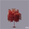 EDG Enzo De Gasperi Albero di Natale Led Frange 600 Microled H 150 Cm D 90 Cm Red