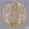 EDG Enzo De Gasperi Decoro Natale Stripes Sfera 1.440 MicroLed D 70 Cm IP 44 Gold
