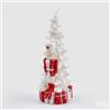 EDG Enzo De Gasperi Candela Soldatino Pino Natale H 26 Cm D 11 Cm White Red