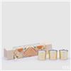 EDG Enzo De Gasperi Set 3 Candele Joyful Natale con Profumo H 5 Cm Black Vanilla