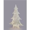 EDG Enzo De Gasperi Albero di Natale Led Stripes 1.800 MicroLed H 122 Cm L 82 Cm L 20 Cm Natural