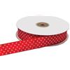 ETM Nastro Doppio Raso Pois 25 Mm 50 Mt Rosso