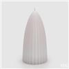 EDG Enzo De Gasperi Candela Curvy Righe H 18 Cm D 9 Cm Bianco