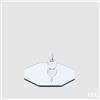 EDG Enzo De Gasperi Base Specchio Ottagonale D 20 Cm Vetro Silver