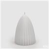 EDG Enzo De Gasperi Candela Curvy Righe H 13,5 Cm D 9 Cm Bianco