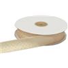 ETM Nastro Doppio Raso Pois 10 Mm 50 Mt Avorio