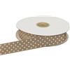 ETM Nastro Doppio Raso Pois 25 Mm 50 Mt Tortora