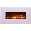 SINED Monte Caminetto Elettrico Da Parete In Acciaio e Vetro Da 1500w Effetto Fiamma Led Bianco