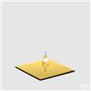 EDG Enzo De Gasperi Base Specchio Quadrato 25 x 25 Cm Gold Vetro