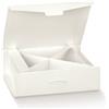 Scotton Scatola Gift Portaconfetti 80 x 80 x 30 Mm con Divisorio Fibra Bianco 10 Pz
