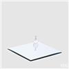 EDG Enzo De Gasperi Base Specchio Quadrata 30 x 30 Cm Silver Vetro