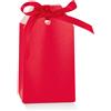 Scotton Tag Portaconfetti 55 x 35 x 100 Mm Lino Rosso 10 Pz