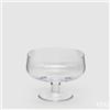 EDG Enzo De Gasperi Vaso Coppa con Piede H 15 Cm D 20 Cm Nida Natural Trasparente