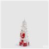 EDG Enzo De Gasperi Candela Natale Soldatino Pino H 17 Cm D 7,5 Cm Bianco Rossa