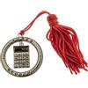 ETM Bomboniera Decorazione Zama Laurea Economia D 4 Cm con Nappa Rosso 12 Pz