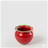 EDG Enzo De Gasperi Vaso Freaky Fragola H 8,5 Cm D 10,5 Cm Ceramica Waterproof Green Red
