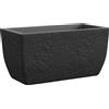 TeraPlast Vaso Fioriera Petram 80 Cm Ardesia Pietra Plastica Riciclabile