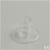 EDG Enzo De Gasperi Portacandela Base H 5 Cm D 7 Cm Vetro Natural Trasparente