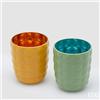 EDG Enzo De Gasperi Portacandela Satin Tumbler H 9,6 Cm D 8 Cm Ass. Vetro Yellow Green 1 Pz