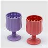 EDG Enzo De Gasperi Portacandela Satin Calice H 11,6 Cm D 7 Cm Ass. Vetro Red Violet 1 Pz