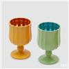 EDG Enzo De Gasperi Portacandela Satin Calice H 11,6 Cm D 7 Cm Ass. Vetro Yellow Green 1 Pz