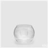 EDG Enzo De Gasperi Portacandela a Sfera H 10 Cm D 12 Cm Vetro Natural Trasparente